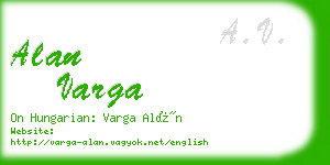 alan varga business card